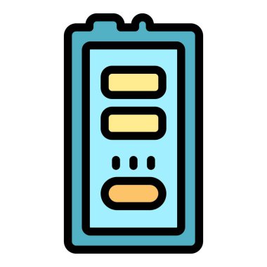 Modern telefon uygulaması simgesi ana hatları vektörü. Web akıllı telefonu. Ekran ögesi rengi düz