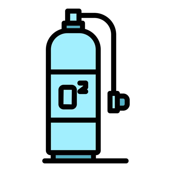 Das Sauerstofftank Symbol Umreißt Den Vektor Medizinischer Konzentrator Tragbare Geräte — Stockvektor