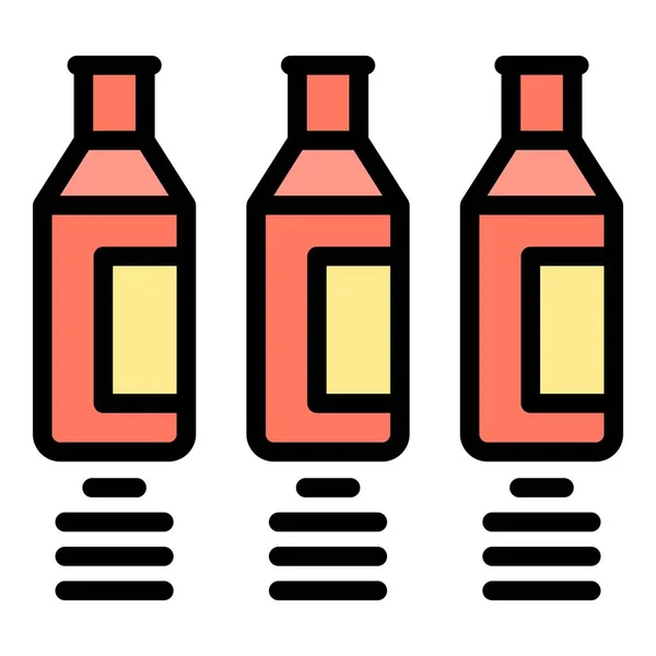Online Drink Beställning Ikon Kontur Vektor Matservering App Meny Färg — Stock vektor