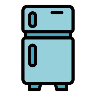 Vejetaryen mutfak ikonu taslak vektörü. Sağlıklı beslenme. Vejetaryen yemek rengi düz