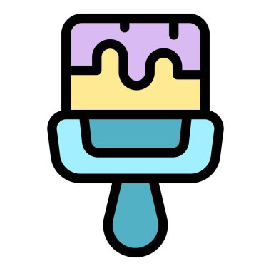 Fırça boyası taslak vektörü. Toner mürekkebi. Lazer onarım rengi düz