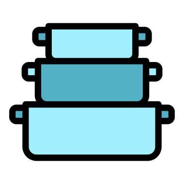 Beslenme çantası simgesi ana hatları vektörü. Atıştırmalık. Yiyecek poşeti rengi düz