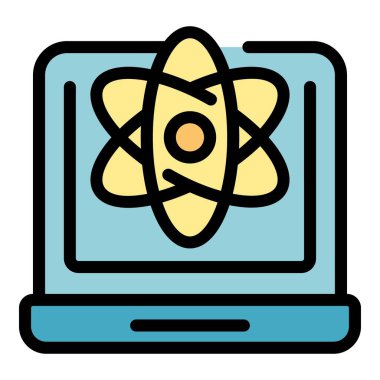 Yönetim sistemi simgesi ana hatları vektörü öğreniliyor. Eğitim almak için. Çevrimiçi iş rengi