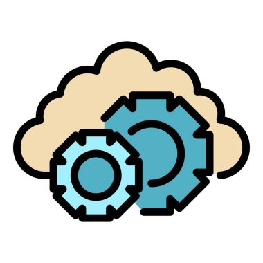 Gerçek düşünme ikonu ana hatları vektörü. Kritik bir düşünce. Zihin rengi düz