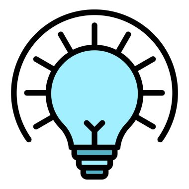 Beyin ikonu ana hatları vektörü. Kritik bir düşünce. Zihin becerisi rengi düz