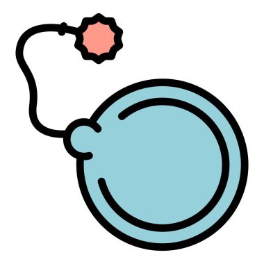 Bomba becerileri ikonu ana hat vektörü. Stres psikolojisi. Terapi desteği renk düzlüğü