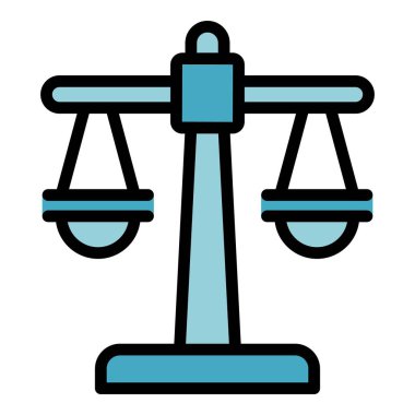 Yetenek dengesi simgesi dış hat vektörü. Stres terapisi. Efor davranışı rengi düz