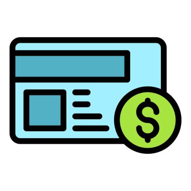 Sadakat kartı ikonu ana hat vektörü. Online program. Servis hediyesi rengi düz