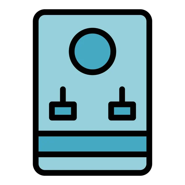 Hdd Icon Outline Vektor Datenspeicher Box Upgrade Farbe Flach — Stockvektor