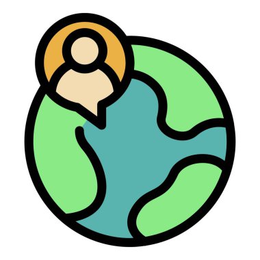 Genel boş iş simgesi ana hatları vektörü. Takım görevi. Acemi koltuk rengi düz