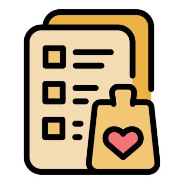 Perakende istek listesi ana hatları vektörünü göster. Mağaza listesi. Çevrimiçi alışveriş rengi