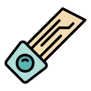 Çelik araba anahtar simgesi ana hatlı vektör. Araba kontrolü. Otomatik akıllı renk düzlüğü