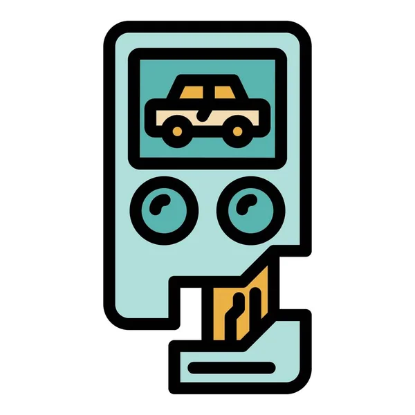เวกเตอร างไอคอนป ตอลของรถสมาร โมทรถ ควบค ตโนม แบน — ภาพเวกเตอร์สต็อก