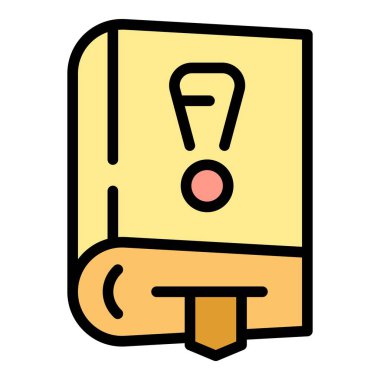 Ders kitabı destek ikonu ana hatları vektörü. Müşteri sohbeti. Orta yardım rengi düz