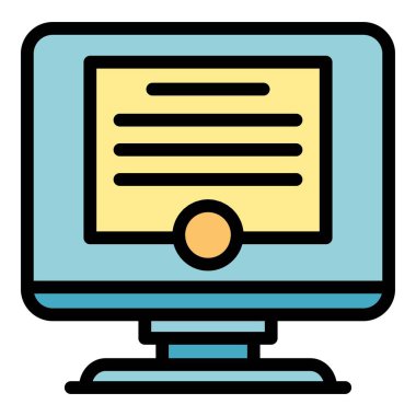 Zaman kriteri simgesi ana hatları vektörü. Lider en iyisidir. Birim kalitesi rengi düz