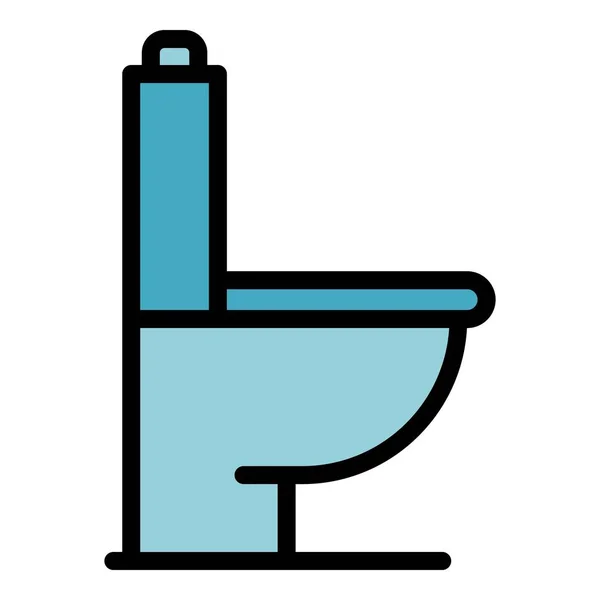 Klinik Toalett Ikon Kontur Vektor Urinvägsinfektion Medicinska Spyor Färg Platt — Stock vektor