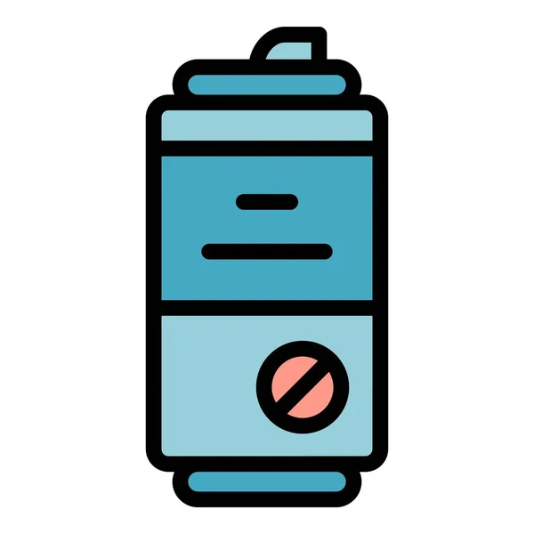 Kontaminiertes Soda Symbol Umrissvektor Sicherheitsbakterien Sicherheit Lebensmittelfarbe Flach — Stockvektor
