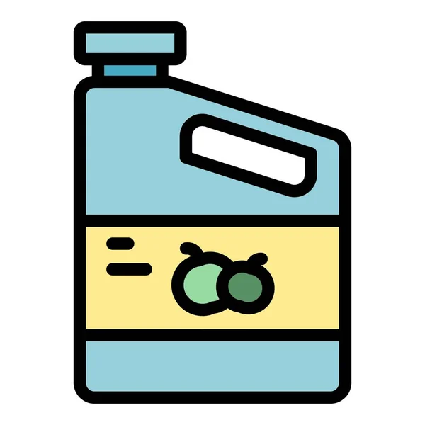 Icône Liquide Alimentaire Contaminé Contour Vecteur Sécurité Alimentaire Virus Bactéries — Image vectorielle