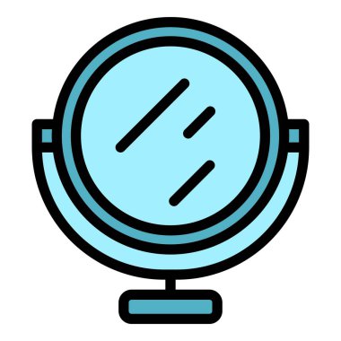 Ayna gövdesi ana hatları vektörü. Ameliyat liposuction. Plastik ten rengi düz