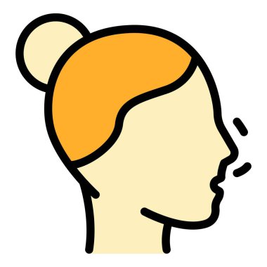 Yüz gerdirme burun estetiği ikonu ana hat vektörü. Ameliyat burnu. Düz yüz rengi aç