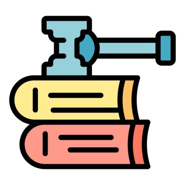 Güven kitapları ikonu ana hatları vektörü. Değer çarpışması. İnsan bakım rengi düz