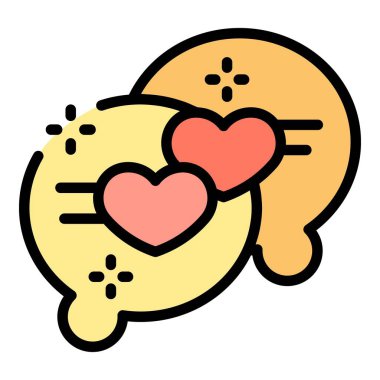 Sorumluluk Sohbeti simgesi ana hatları vektörü. Şirket güveni. Kamu hizmeti rengi düz