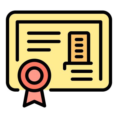 Tefeci ikonu ana hatları vektörü. Banka ödemesi. Çevrimiçi vergi rengi düz