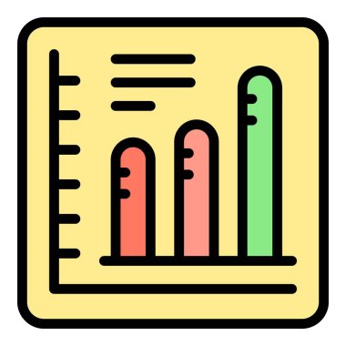 İş eğilimi bilgi simgesi ana hatları vektörü. Araştırma alanı. Seo web renk düzlüğü