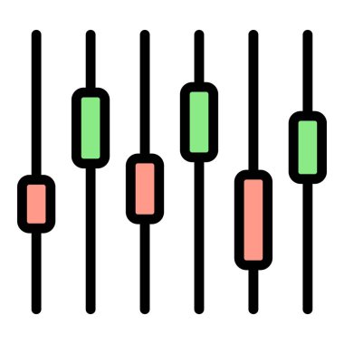 Sitenin iş eğilimi simgesi ana hatları vektörü. Harita servisi. Seo web renk düzlüğü