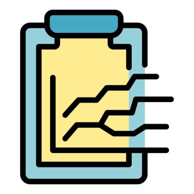 Pano grafik simgesi ana hatları vektörü. Seo Ağı. Araştırma servisi rengi düz