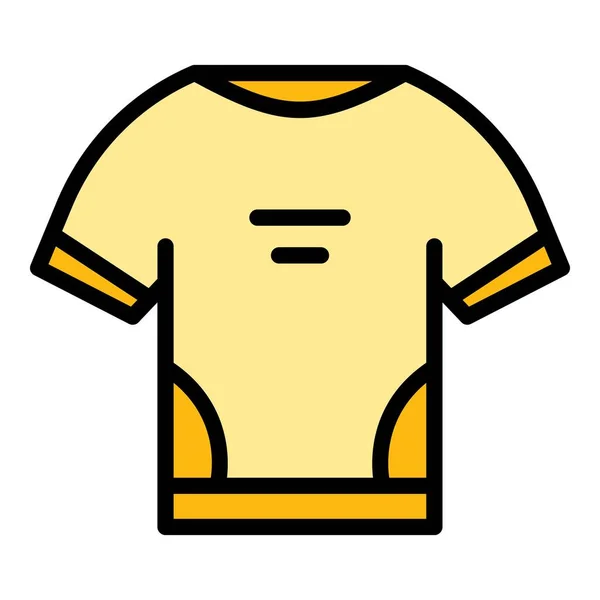 Ikona Koszula Rowerowa Zarys Wektor Siłownia Sport Kolor Płaski — Wektor stockowy