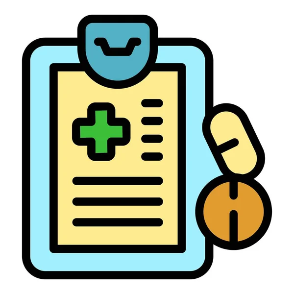 Patient Clipboard Icon Outline Vector Care Help Nurse Health Color — Stock Vector