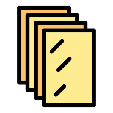 Alçıpan simgesi dış hat vektörü. Duvar yapımı. Alçı ev rengi düz