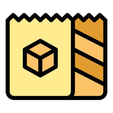 Stevia şeker ikonu ana hat vektörü. Fasulye bazlı. Gıda agave rengi düz