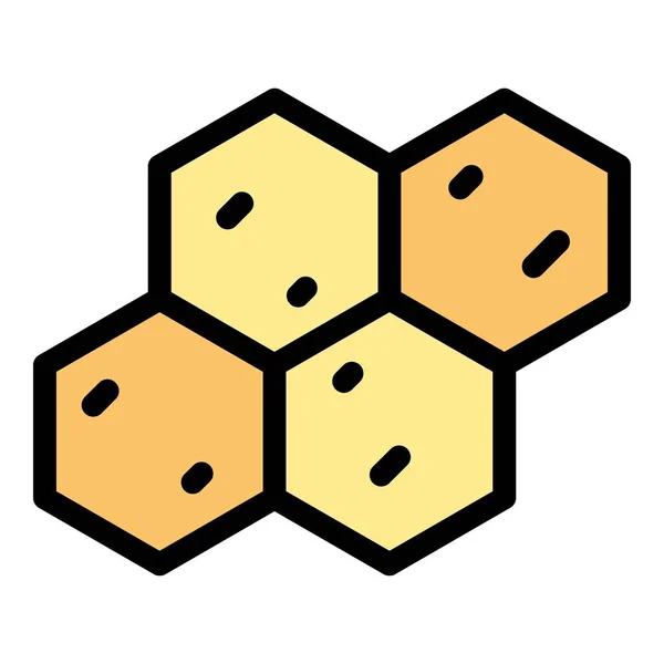 Hexagon Gipsplaten Icoon Omtrek Vector Wandpleister Putty Cement Kleur Plat — Stockvector