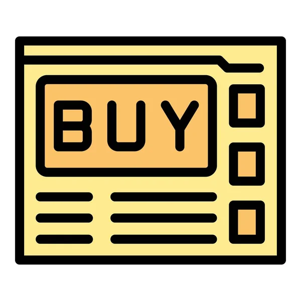 Koupit Vektor Osnovy Ikon Webových Stránek Vyplňte Formulář Barva Online — Stockový vektor