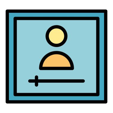 Görüntü simgesi dış hat vektörünü oynat. Ekran mesafesi. İzleme düğmesi rengi düz