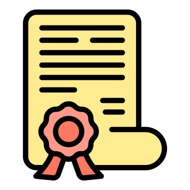 Diploma adil ticaret ikonu ana hat vektörü. Fuar standı. Vegan merkez rengi düz