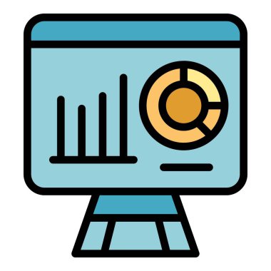 Sağlıklı cilt ikonu ana hatları vektörü. Fuar standı. Renk düzlüğünü göster