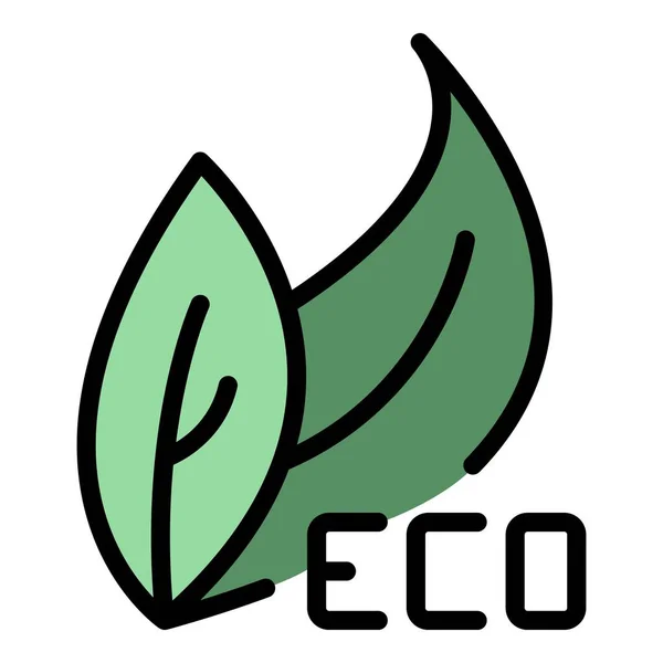 Eco Nature Walk Icon Outline Vektor Reisemenschen Wald Ökotourismus Farbe — Stockvektor