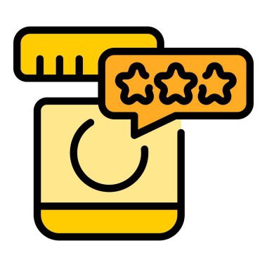 Çevrimiçi iş simgesi ana hatları vektörü. İndirim. Kamu pazarlama rengi düz