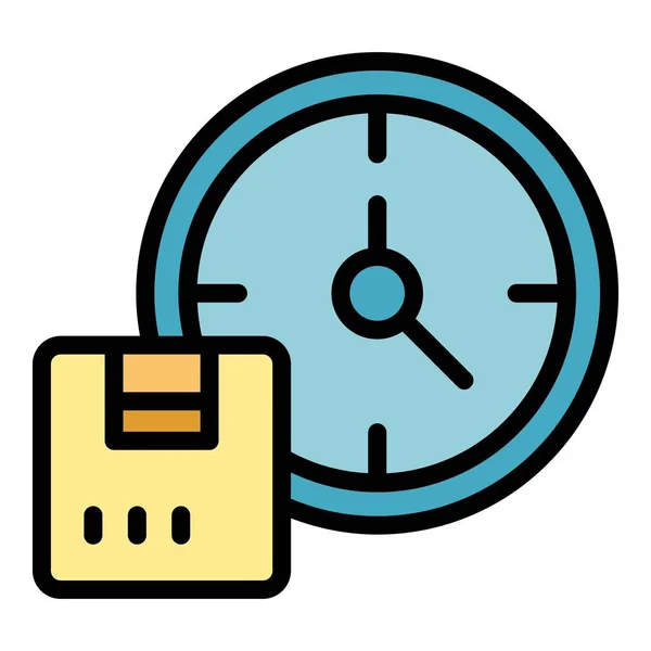 Stock Time Management Icon Outline Vector Digital Inventory Control Product — Stock Vector