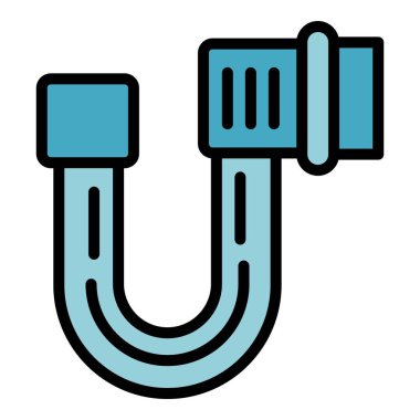 Tesisatçı temizleme ikonu ana hat vektörü. Ev servisi. Profesyonel temizlik rengi düz