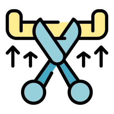 Para simgesi taslak vektörünü kes. Piyasa finansmanı. Çalışma sermayesi rengi düz