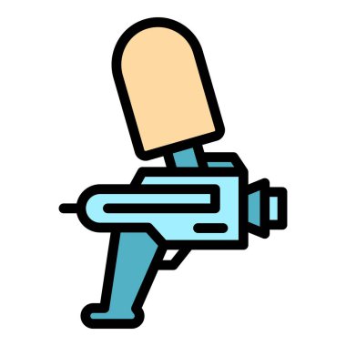 Deodorant püskürtücü ikon ana hatları vektörü. Sprey tabanca. Araba boyası düz