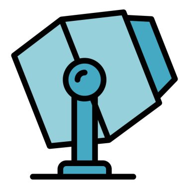 Çelik karıştırıcı ikon ana hatları vektörü. Beton çimento. Karışık araç rengi düz