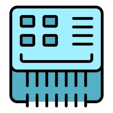 Hava kurutma ikonu ana hatları vektörü. El kurutma makinesi. Kağıt dağıtıcı rengi düz