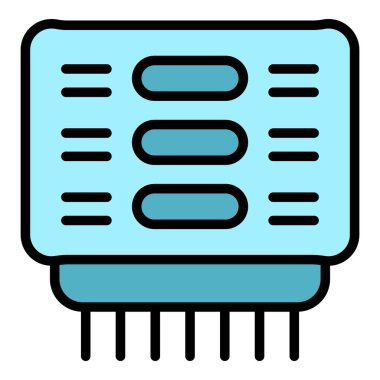 Kurutma makinesi simgesi ana hatları vektörü. El havası. Kuru banyo rengi düz