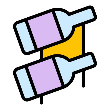 Şarap şişesi ikonu ana hat vektörü. Ahşap. Şaraphane rengi düz