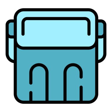 Yiyecek üreticisi ikon ana hatları vektörü. Ekmek makinesi. Düğme denetim rengi düz